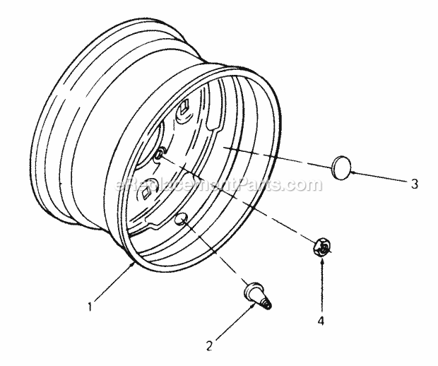 Rear Wheel Diagram and Parts List for 2084 836000-864500 Cub Cadet Lawn Tractor